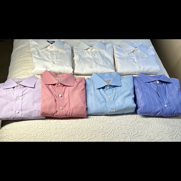 Men’s button down Dress Shirts 15” 1/2 and 16”neck size. Sea Island Cotton - Picture 2 of 11